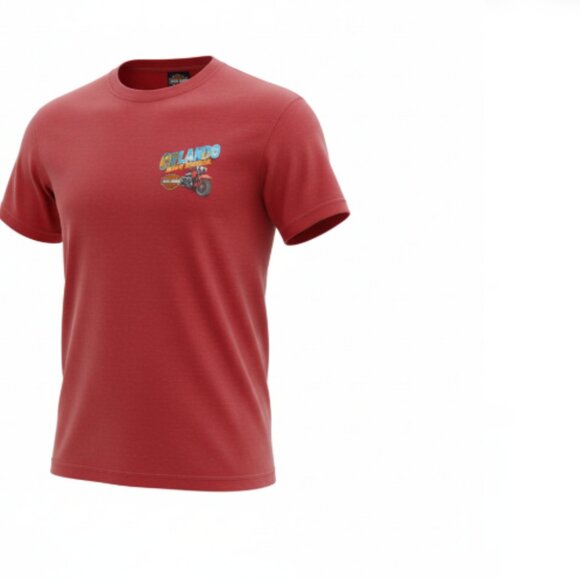 Harley Davidson Orlando Florida T Shirt Mens Small Red Biker Motorcycle Tee - Picture 2 of 14
